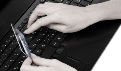 "Close-up view of computer keyboard and hardware, essential electronics for laptop and PC."