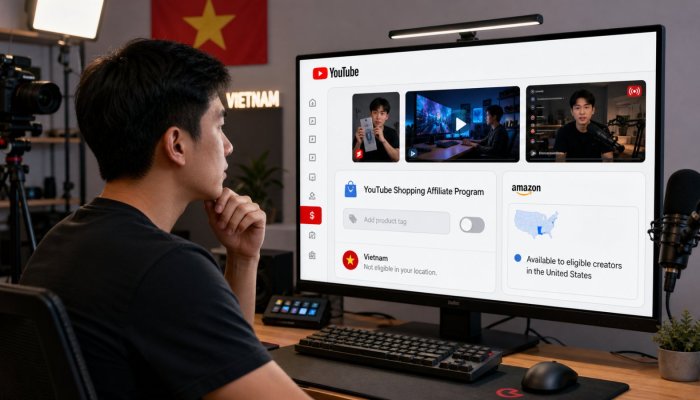 YouTube cho gắn sản phẩm Amazon, nhưng mới chỉ mở cho creator Mỹ