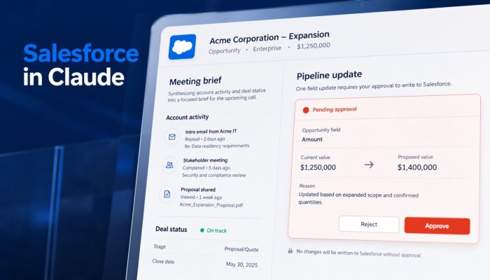 Claude-এ ঢুকছে Salesforce-এর ৩৭ sales skill—ডেটা নিয়ন্ত্রণই বড় প্রশ্ন
