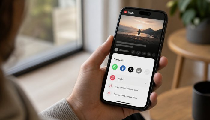 Nueva interfaz de YouTube: Remix se esconde dentro de Compartir