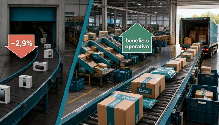 JD.com factura un 2,9% menos, pero vuelve al beneficio operativo