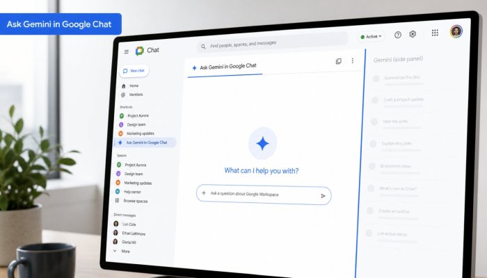 Ask Gemini sustituye el panel de Chat, pero no migra el historial
