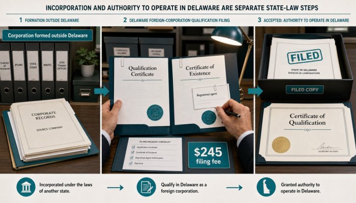 Operating in Delaware May Trigger a $245 Foreign-Qualification Filing