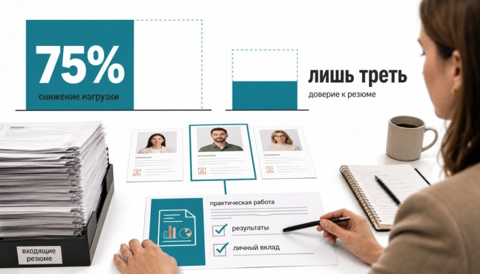 ИИ разгрузил рекрутеров у 75% работодателей — резюме доверяют меньше