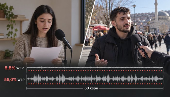 Transkriptimi në shqip: 6,98% gabime s’krahasohet pa të njëjtin test