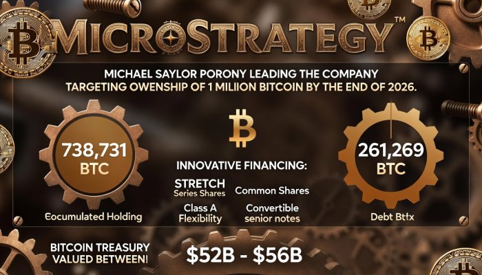 MicroStrategy Targets Ownership of 1 Million Bitcoin by End of 2026
