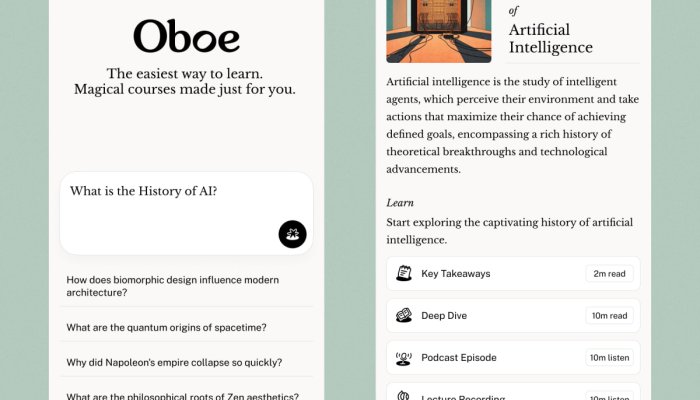 Anchor Co-Founders Launch Oboe: An AI-Powered Online Course Generator with a Single Prompt