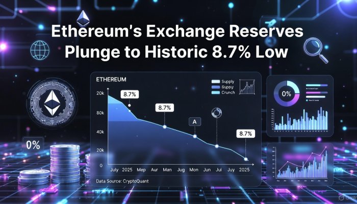 Ethereum's Exchange Reserves Plunge to Historic 8.7% Low: A Supply Crunch Poised to Ignite the Next Rally?
