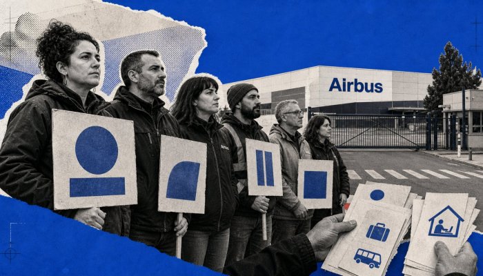 Airbus تراجعت عن تقليص العمل عن بُعد، لكن الإضراب استمر
