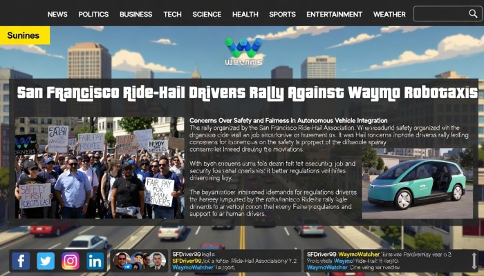 San Francisco Ride-Hail Drivers Rally Against Waymo Robotaxis Amid Safety and Fairness Concerns