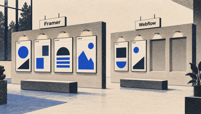 Framer vai Webflow? Neljän sivun testi paljasti ilmaistason rajan