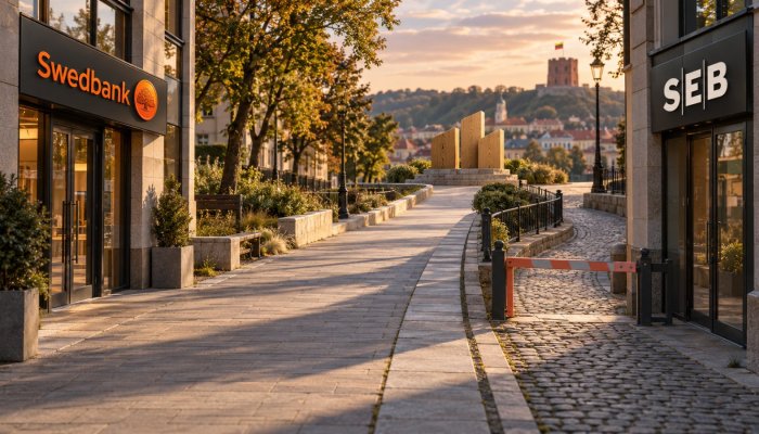 „Swedbank“ ar SEB Baltijos akcijoms: 0 € prieš mažiausiai 2 €
