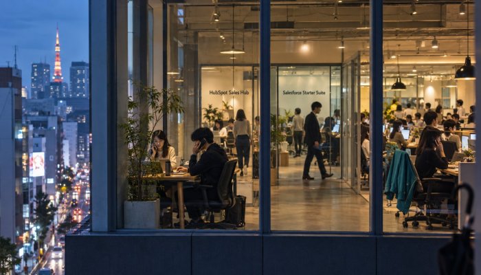 HubSpotかSalesforceか、無料枠の先は導入費まで比べる