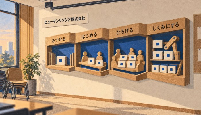 生成AI研修は「チャット止まり」を脱出、業務棚卸しから4段階