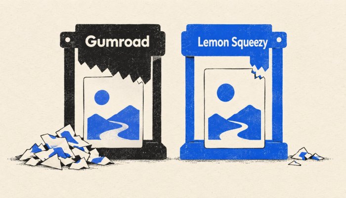 Gumroad eller Lemon Squeezy: En vare til 10 dollar vender gebyret