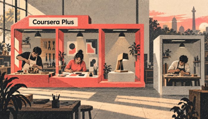 Coursera atau Udemy: sertifikat terstruktur dibayar dengan fleksibilitas