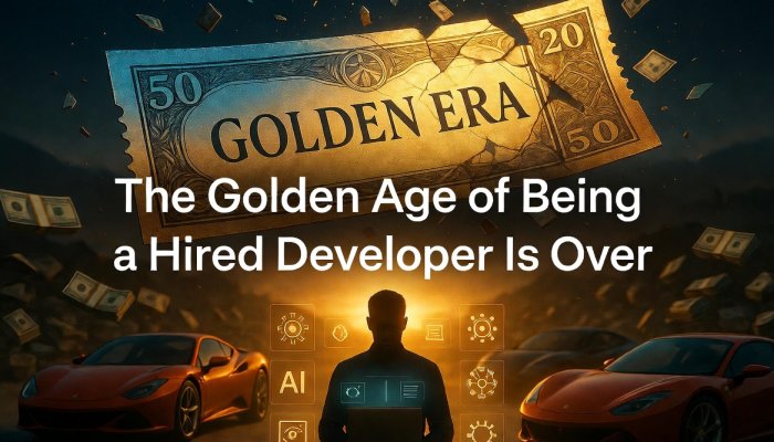The Golden Age of Being a Hired Developer Is Over