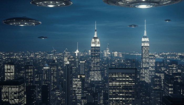 Flying Objects in New York: The Beginning and First Contact?