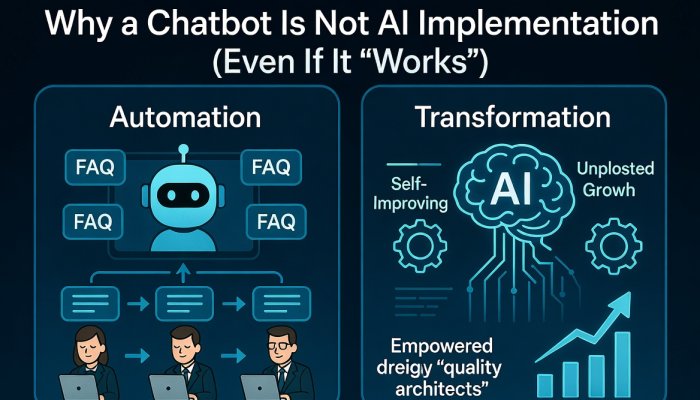Why a Chatbot Is Not AI Implementation (Even If It “Works”)