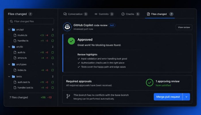 Copilot có thể duyệt pull request: một thiết lập sẽ biến nhận xét thành phê duyệt