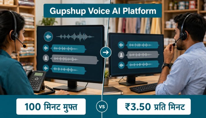 Gupshup Voice AI खुला—100 मिनट मुफ्त, फिर ₹3.50 प्रति मिनट