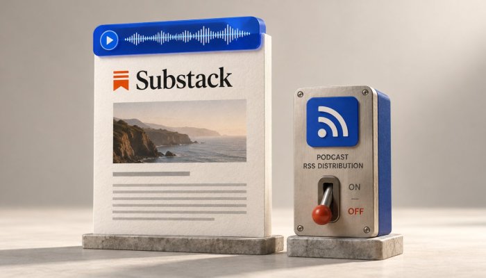 Substackの音声版は記事ごとに1本、RSS配信は別設定
