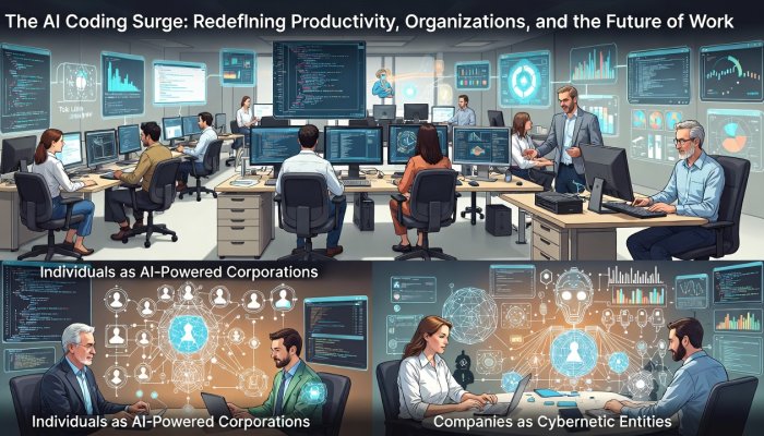 The AI Coding Surge: Redefining Productivity, Organizations, and the Future of Work