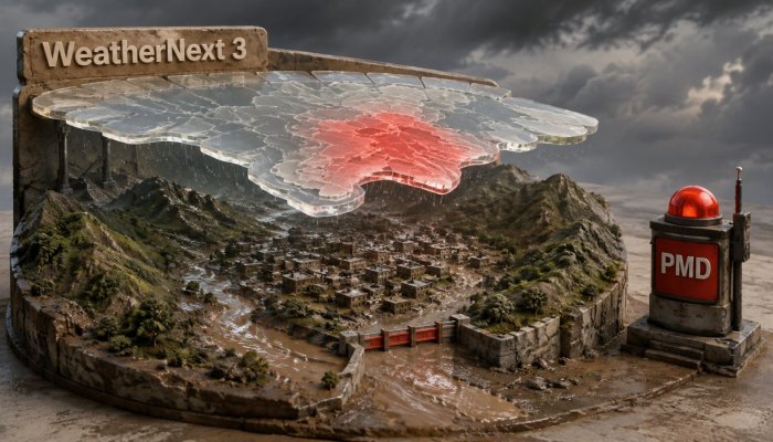 WeatherNext 3 کی بارش پیش گوئی تیز ہوئی، مقامی warning پھر بھی لازم