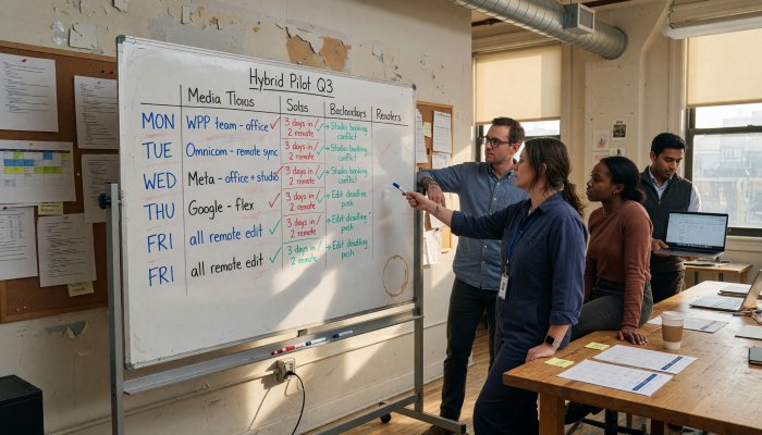 Гибридная работа в медиа: 3–4 дня в офисе по кейсам WPP, Meta и Google