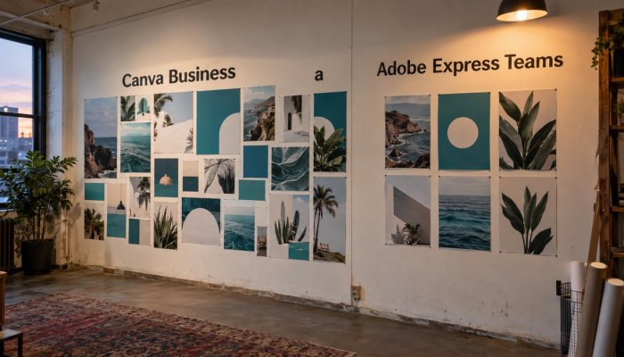 Canva či Adobe Express: lacnejší tímový plán má menšiu knižnicu