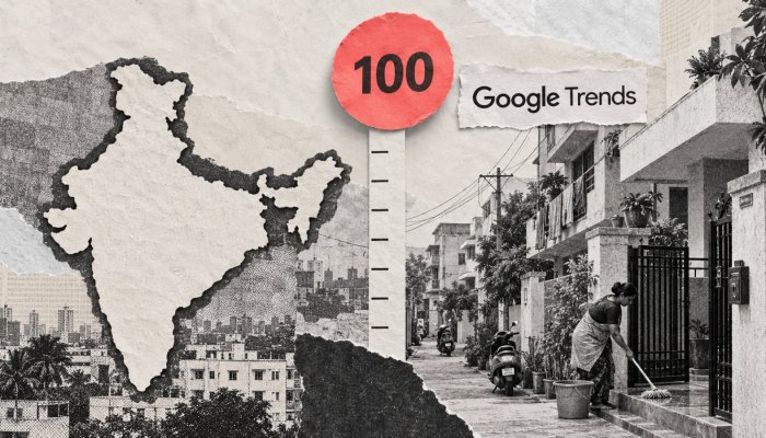 Google Trends से विचार जाँचें—100 का अंक खोज संख्या नहीं बताता
