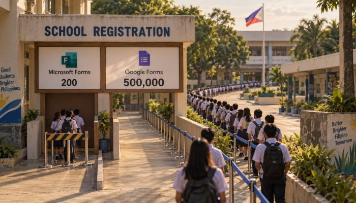 Google Forms o Microsoft Forms: 500,000 laban sa 200 libreng sagot