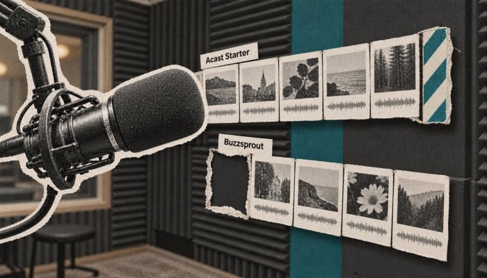 Acast eller Buzzsprout? Gratis hosting har to helt forskellige lofter