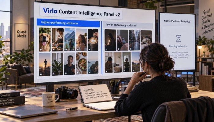 Virlo يحلل 80 سمة للفيديو: النتيجة إشارة وليست وصفة انتشار