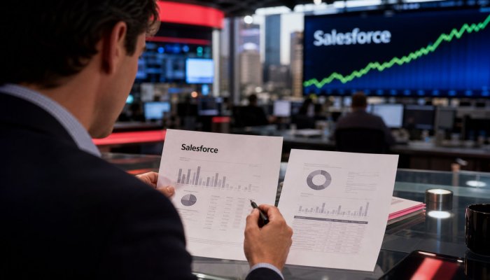 Salesforce کا AI کاروبار 3.9 ارب ڈالر کے قریب، منڈی نے SaaS خوف مؤخر کر دیا