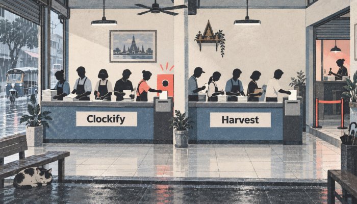 Clockify หรือ Harvest: ค่าที่นั่งถูกกว่าอาจแพ้เมื่อเริ่มออกใบแจ้งหนี้