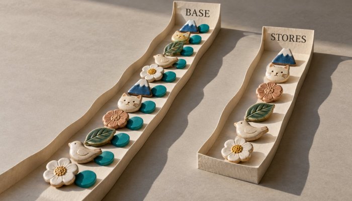 BASEかSTORESか、低単価販売は40円の固定費が効く