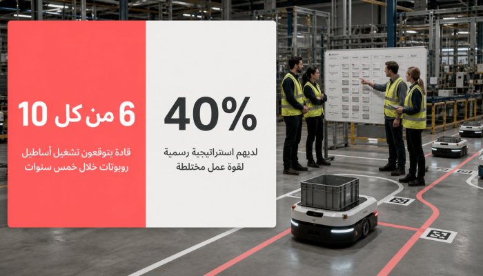 6 من كل 10 قادة يخططون للروبوتات، لكن 40% فقط أعدّوا فرقهم