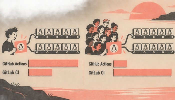 GitHub Actions vagy GitLab CI: a csapatlétszám fordíthatja meg a számlát
