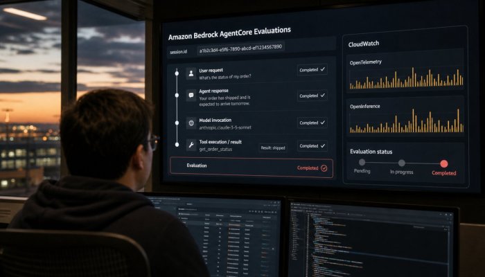 AgentCore يقيس أي وكيل عبر OpenTelemetry، بشرط أن تكتمل الآثار