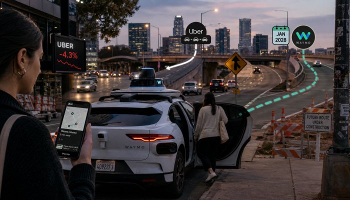 Uber Stock Falls as Waymo Plans to End Austin and Atlanta Exclusivity
