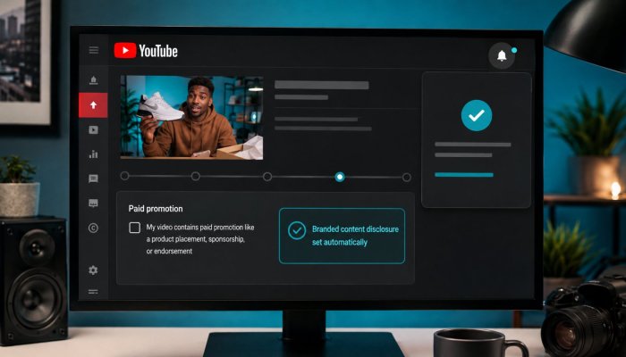 YouTube قد يضع وسم الإعلان تلقائيًا: الإفصاح لم يعد اختيارًا كاملًا
