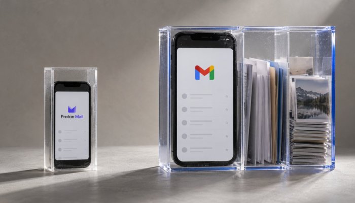 Proton Mail یا Gmail؟ رازداری کے بدلے مفت ذخیرہ کم ملتا ہے