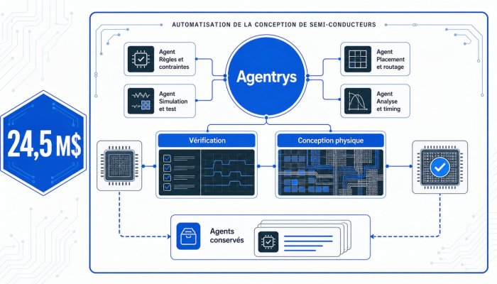Agentrys lève 24,5 M$ : les concepteurs de puces garderont leurs agents
