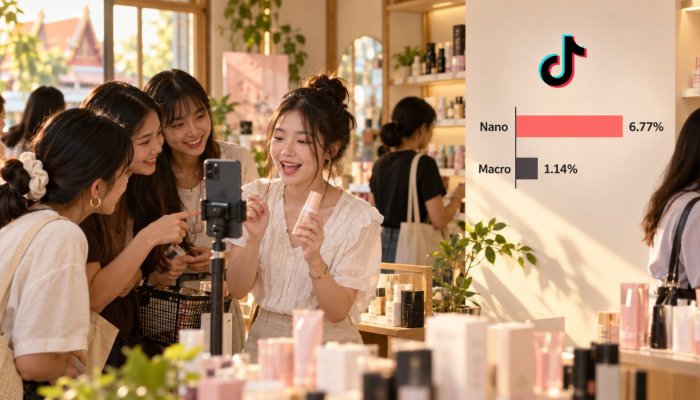 Nano Creator ไทยไม่ได้เล็กในเกมขาย: TikTok มี Engagement 6.77%