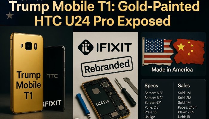iFixit Teardown Confirms: Trump Mobile T1 Is Just a Gold-Painted HTC U24 Pro