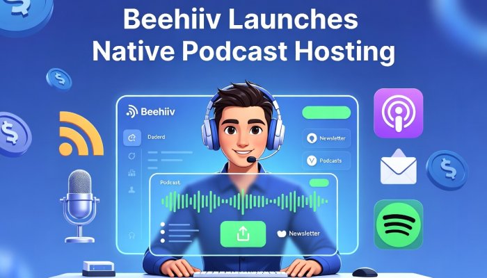 Beehiiv Launches Native Podcast Hosting: Creators Can Now Record, Publish, Distribute, and Monetize Audio All in One Platform