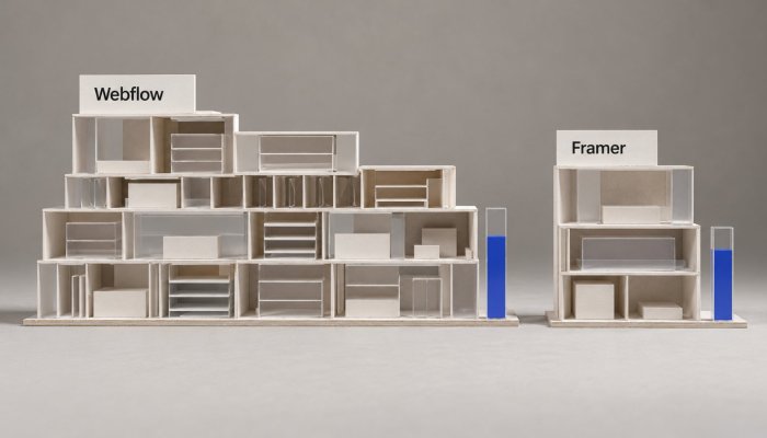 Webflow ή Framer: η ταχύτητα σχεδόν ισοφαρίζει, το CMS όχι