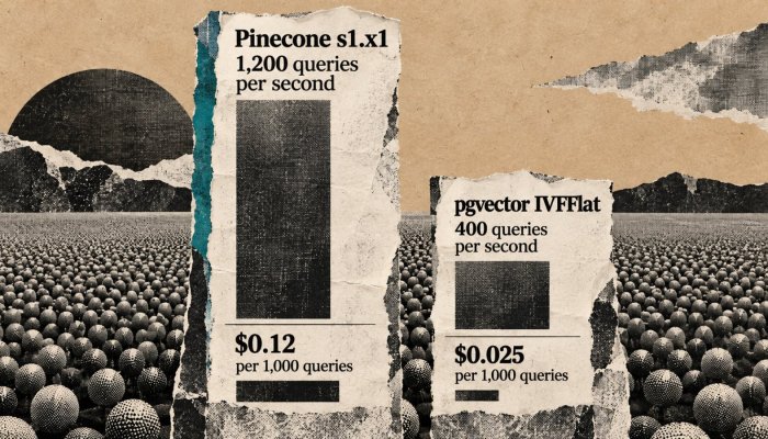 pgvector ali Pinecone: več hitrosti lahko pomeni skoraj petkrat višji strošek