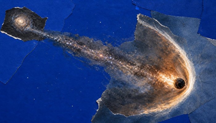RBH‑1 viaja a 954 km/s: dos agujeros negros explican el impulso